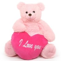 4ft Giant pink with pillow